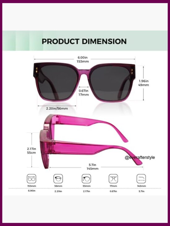 Oversized Fit Over Glasses Polarized Sunglasses, UV400 Protection main image 5